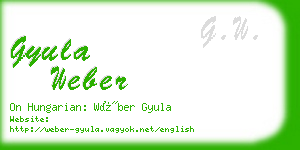 gyula weber business card